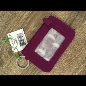 🍍 NWT Vera Bradley zip ID case in plum